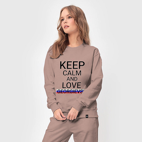 Женский костюм Keep calm Georgievsk Георгиевск / Пыльно-розовый – фото 3