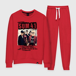 Костюм хлопковый женский SUM 41 PIECES, цвет: красный