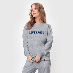 Костюм хлопковый женский Liverpool FC Classic, цвет: меланж — фото 2