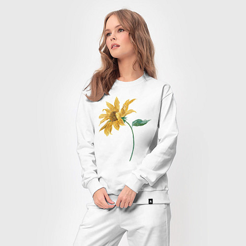 Женский костюм Branch With a Sunflower Подсолнух / Белый – фото 3