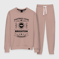 Костюм хлопковый женский Brighton: Football Club Number 1 Legendary, цвет: пыльно-розовый