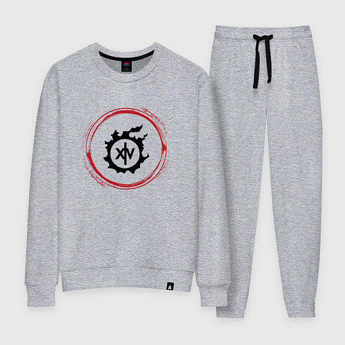 Женский костюм Символ Final Fantasy и красная краска вокруг / Меланж – фото 1
