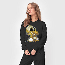 Костюм хлопковый женский Разложившийся Гомер Симпсон - ужас, цвет: черный — фото 2