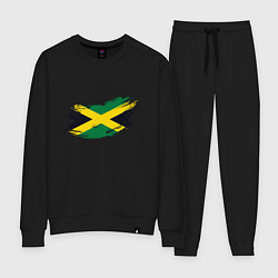 Костюм хлопковый женский Jamaica Flag, цвет: черный