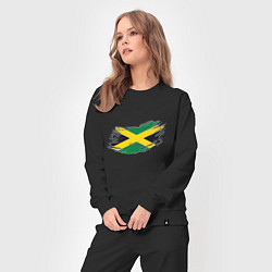 Костюм хлопковый женский Jamaica Flag, цвет: черный — фото 2