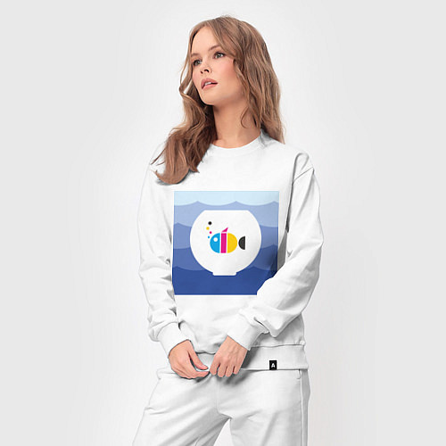 Женский костюм CMYK рыбка / Белый – фото 3