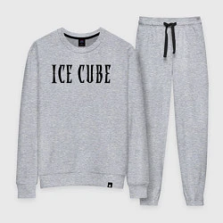 Костюм хлопковый женский Ice Cube - logo, цвет: меланж