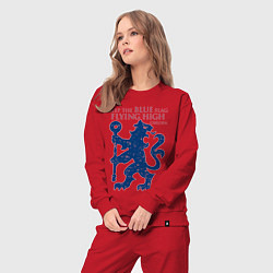 Костюм хлопковый женский FC Chelsea Lion, цвет: красный — фото 2