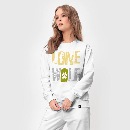 Женский костюм Lone Wolf - одинокий волк / Белый – фото 3