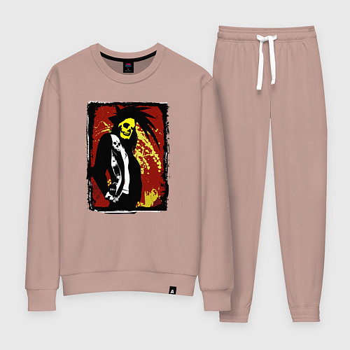 Женский костюм Панк череп / Пыльно-розовый – фото 1