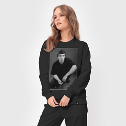 Костюм хлопковый женский Актёр Сергей Бодров-младший, цвет: черный — фото 2