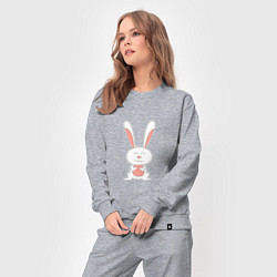 Костюм хлопковый женский Smiling Rabbit, цвет: меланж — фото 2