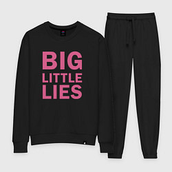 Костюм хлопковый женский Big Little Lies logo, цвет: черный