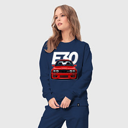 Костюм хлопковый женский BMW E30, цвет: тёмно-синий — фото 2