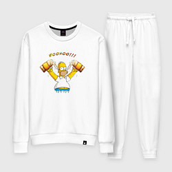 Костюм хлопковый женский Homer & Beer, цвет: белый