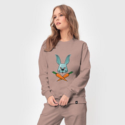 Костюм хлопковый женский Carrot - Bunny, цвет: пыльно-розовый — фото 2