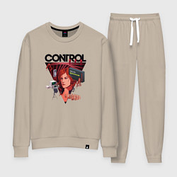 Костюм хлопковый женский Jesse Faden art, цвет: миндальный