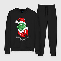 Костюм хлопковый женский Merry Christmas, Santa Claus Grinch, цвет: черный