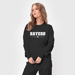 Костюм хлопковый женский Bayern football club классика, цвет: черный — фото 2