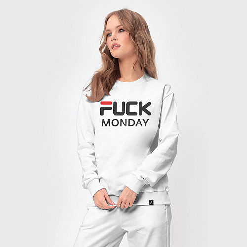 Женский костюм Fuck monday, anti-brand, fila / Белый – фото 3