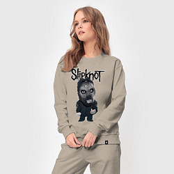 Костюм хлопковый женский Седьмой Slipknot, цвет: миндальный — фото 2