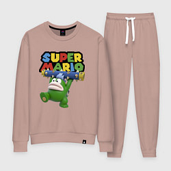 Костюм хлопковый женский Super Mario - Spike - Character, цвет: пыльно-розовый
