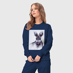 Костюм хлопковый женский Rabbit symbol 2023, цвет: тёмно-синий — фото 2
