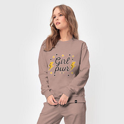 Костюм хлопковый женский Girl pwr, цвет: пыльно-розовый — фото 2