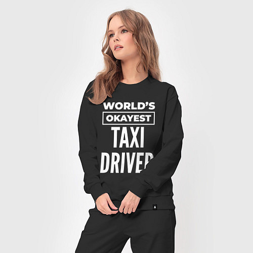 Женский костюм Worlds okayest taxi driver / Черный – фото 3