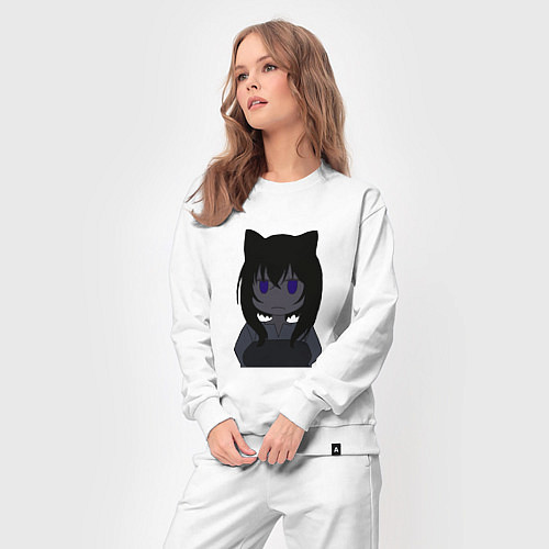 Женский костюм Черная кошка Фран / Белый – фото 3