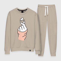 Костюм хлопковый женский Hand click, цвет: миндальный