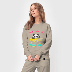 Костюм хлопковый женский Панда - совершенство, цвет: миндальный — фото 2