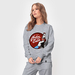 Костюм хлопковый женский Nuka cola sticker, цвет: меланж — фото 2