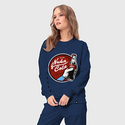 Костюм хлопковый женский Nuka cola sticker, цвет: тёмно-синий — фото 2