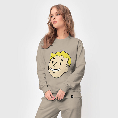 Женский костюм Vault boy head / Миндальный – фото 3