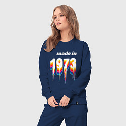 Костюм хлопковый женский Made in 1973 liquid art, цвет: тёмно-синий — фото 2