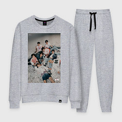 Костюм хлопковый женский Stray Kids Maxident, цвет: меланж
