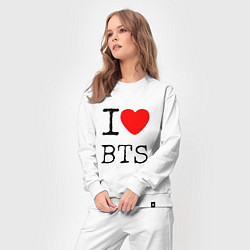 Костюм хлопковый женский I love BTS, цвет: белый — фото 2