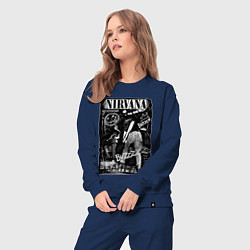 Костюм хлопковый женский Nirvana bleach, цвет: тёмно-синий — фото 2