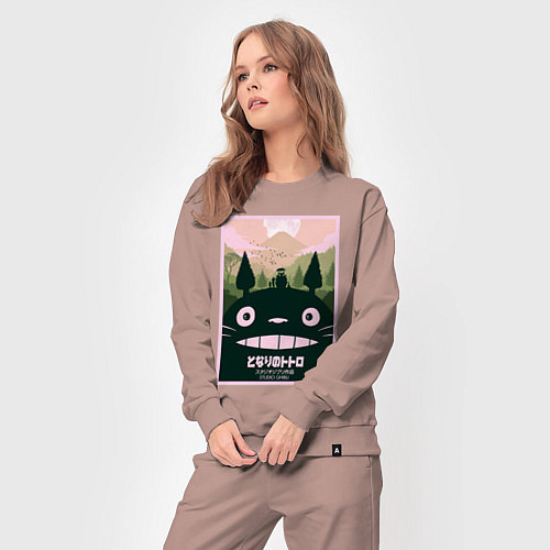 Женский костюм Totoro poster / Пыльно-розовый – фото 3