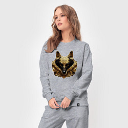 Костюм хлопковый женский Золотой волк, цвет: меланж — фото 2