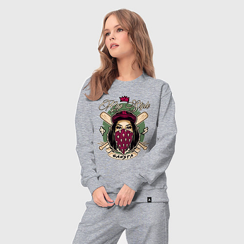 Женский костюм Гангстерский рэп / Меланж – фото 3