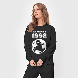 Костюм хлопковый женский На Земле с 1992 с краской на темном, цвет: черный — фото 2