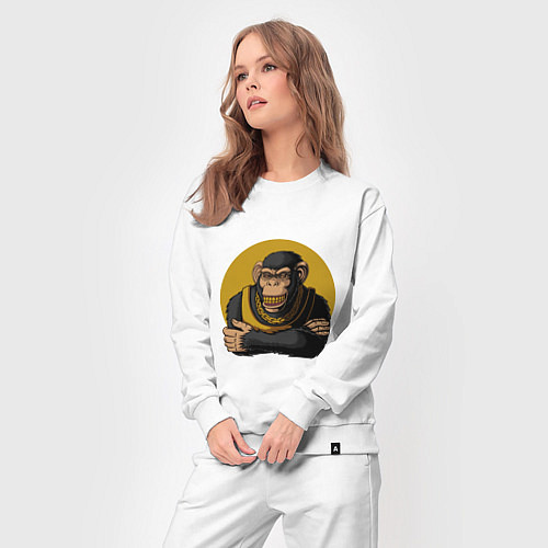 Женский костюм Реальный шимпанзе / Белый – фото 3