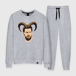 Костюм хлопковый женский Messi goat, цвет: меланж