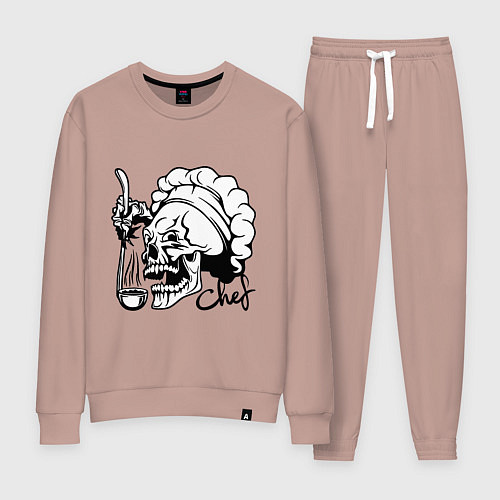Женский костюм Chef skull / Пыльно-розовый – фото 1
