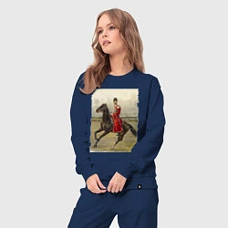 Костюм хлопковый женский Николай II на коне, цвет: тёмно-синий — фото 2