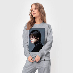 Костюм хлопковый женский Dark side Jimin, цвет: меланж — фото 2