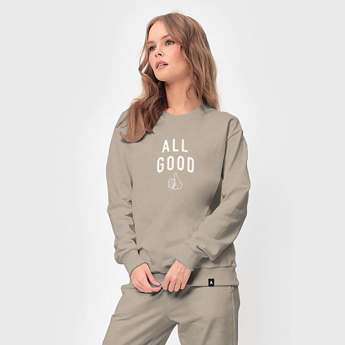 Женский костюм All good white / Миндальный – фото 3