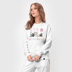Костюм хлопковый женский BTS Bangtan boys group, цвет: белый — фото 2